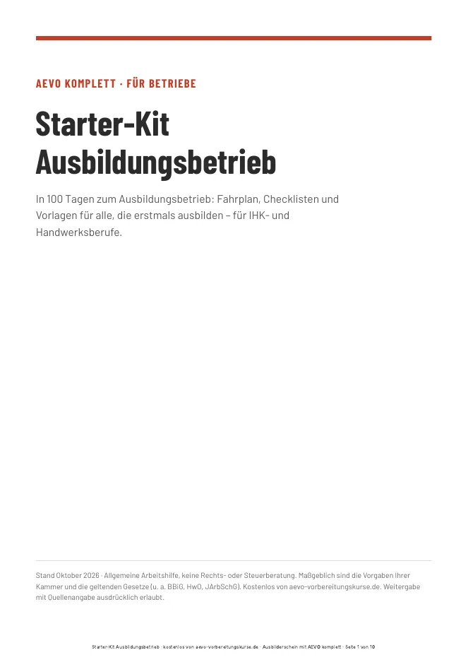 Titelseite Starter-Kit Ausbildungsbetrieb